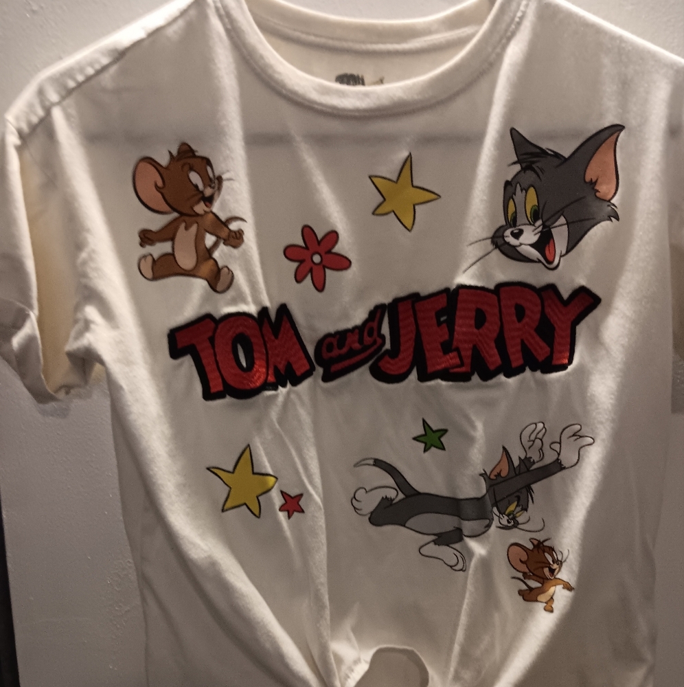 Tom and Jerry Kids White T-Shirt Pajama